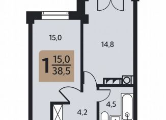 Продаю 1-комнатную квартиру, 38.5 м2, Ессентуки