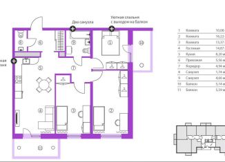 Продается 4-ком. квартира, 90.4 м2, Карелия