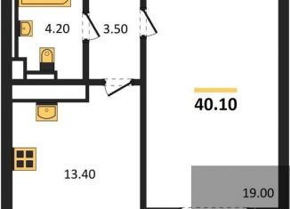 Продается однокомнатная квартира, 40.1 м2, Воронеж, улица Загоровского, 5/4
