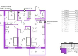 Продается 4-ком. квартира, 90.4 м2, Карелия