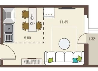 Продается квартира студия, 25.7 м2, Курская область