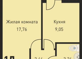 Продам 1-комнатную квартиру, 35 м2, Краснодар, Заполярная улица, 39к6