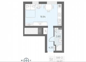 Продам квартиру студию, 26 м2, Санкт-Петербург