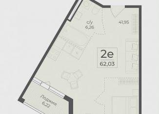 Продается 1-комнатная квартира, 62 м2, Крым