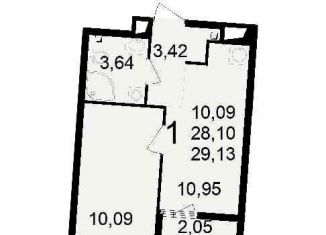 Продаю однокомнатную квартиру, 29.1 м2, Рязань, Черновицкая улица, 29с1