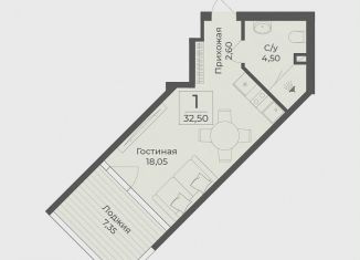 Продажа квартиры студии, 32.5 м2, Крым