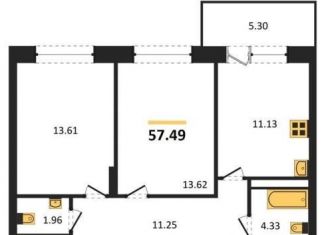 Продажа 2-комнатной квартиры, 57.5 м2, Воронеж, Московский проспект, 66