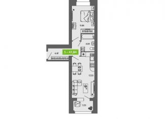 Продажа однокомнатной квартиры, 41.8 м2, Северодвинск