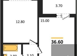 Продам однокомнатную квартиру, 36.6 м2, Воронеж, улица Шибилкина, 5
