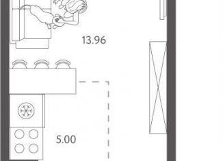 Квартира на продажу студия, 26.6 м2, Липецк, улица Перова, 2Д