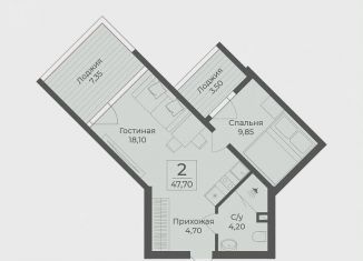 1-ком. квартира на продажу, 47.7 м2, Крым