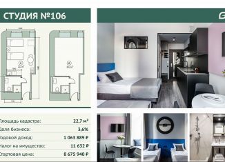 Продажа квартиры студии, 22.7 м2, Санкт-Петербург, Лермонтовский проспект, 50