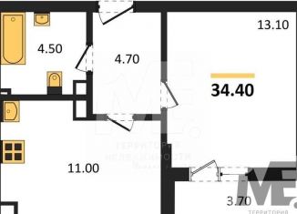 Продажа однокомнатной квартиры, 34.4 м2, Республика Башкортостан, Лесная улица