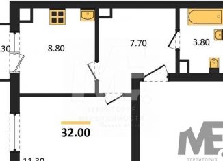 Продажа однокомнатной квартиры, 32 м2, Дюртюли, Лесная улица