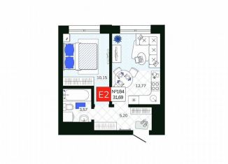 Продается 1-ком. квартира, 31.7 м2, Тула