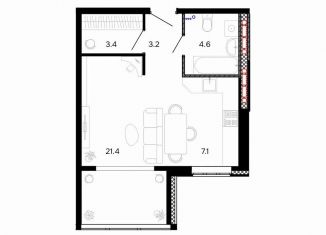 Продаю 1-ком. квартиру, 39.7 м2, Иваново