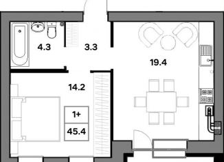 Продаю 1-ком. квартиру, 45.4 м2, Ярославль, улица Шевелюха, 130