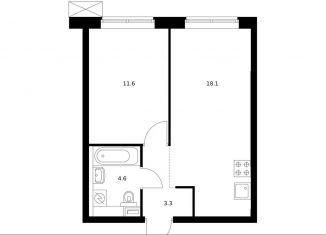 Продаю 1-ком. квартиру, 37.6 м2, Санкт-Петербург, Василеостровский район, ЖК Шкиперский 19, к2