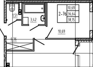 Продается 1-ком. квартира, 36.4 м2, Сертолово
