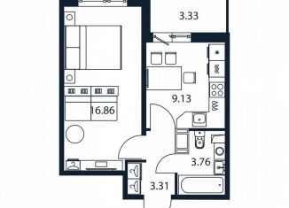 Продается однокомнатная квартира, 32.4 м2, Мурино, Романовская улица, 9