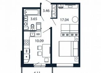 Продается 1-ком. квартира, 33.8 м2, Мурино, Ручьёвский проспект, 20