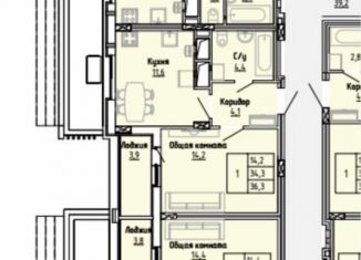 Однокомнатная квартира на продажу, 37.7 м2, поселок Дубовое