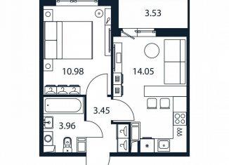 Однокомнатная квартира на продажу, 31.9 м2, Мурино, Романовская улица, 9