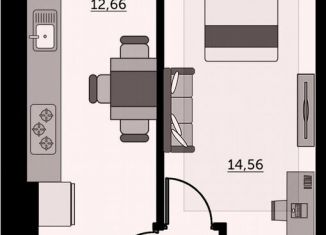 Продаю однокомнатную квартиру, 41.6 м2, Ростов-на-Дону, улица Ларина, 45с11