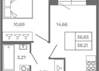 1-ком. квартира на продажу, 36.7 м2, Сертолово