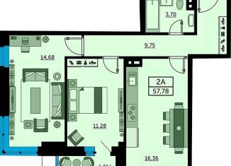 Продам двухкомнатную квартиру, 58.2 м2, Ростов-на-Дону, улица Ларина, 45с8