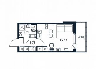 Продам квартиру студию, 22.2 м2, Мурино, Романовская улица, 9