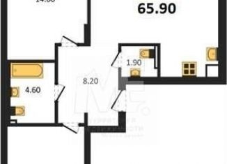 Продам двухкомнатную квартиру, 65.9 м2, Республика Башкортостан, Лесная улица