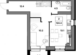 Продам двухкомнатную квартиру, 124.4 м2, Ярославль, улица Шевелюха, 130