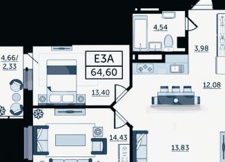 Продажа трехкомнатной квартиры, 64.6 м2, Ростов-на-Дону, Ворошиловский проспект, 82/4