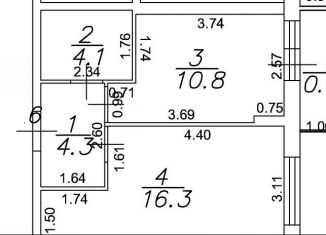 Продам 1-ком. квартиру, 35.5 м2, Мурино, Охтинская аллея, 14, ЖК Мой Город
