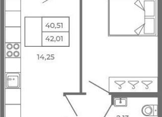Продаю 1-ком. квартиру, 40.5 м2, Сертолово