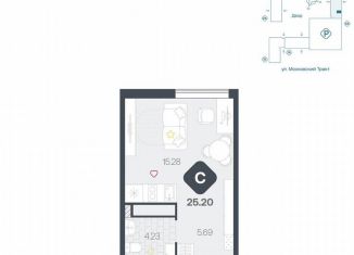 Продается квартира студия, 25.2 м2, Тюмень