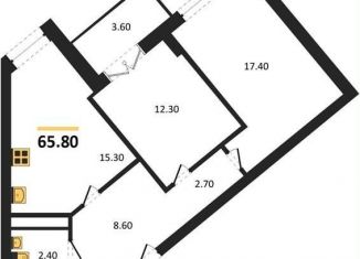 Продажа двухкомнатной квартиры, 65.8 м2, Воронеж, улица Красных Партизан, 35