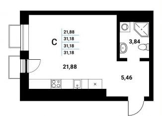 Продажа квартиры студии, 31.2 м2, Воронеж, набережная Чуева, 7