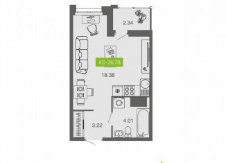 Квартира на продажу студия, 26.8 м2, Архангельск, Октябрьский округ, улица Самойло, 1к1