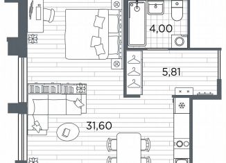 Продам квартиру студию, 41.4 м2, Санкт-Петербург, Василеостровский район