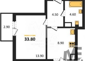 1-комнатная квартира на продажу, 33.8 м2, Республика Башкортостан, Лесная улица
