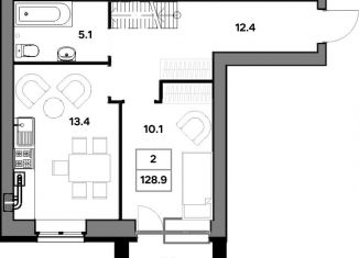 Продается 3-ком. квартира, 128.9 м2, Ярославль, улица Шевелюха, 130