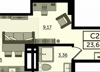 Продается квартира студия, 23.6 м2, Ростов-на-Дону