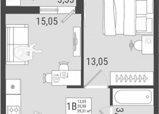 Продается 1-комнатная квартира, 37.7 м2, Тольятти