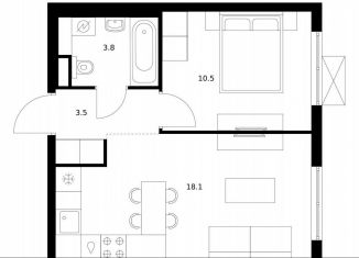 Продаю 1-ком. квартиру, 35.9 м2, деревня Новое Девяткино, ЖК Заречный Парк, жилой комплекс Заречный Парк, 6