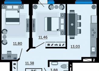 Продам 2-ком. квартиру, 53.1 м2, Ростов-на-Дону, улица 23-я Линия, 54с4