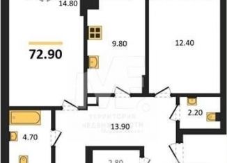 Продаю 3-ком. квартиру, 72.9 м2, Республика Башкортостан, Лесная улица