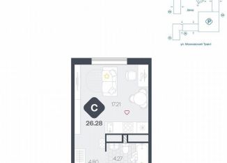 Продаю квартиру студию, 26.3 м2, Тюмень