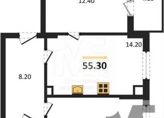 Двухкомнатная квартира на продажу, 55.3 м2, Республика Башкортостан, Лесная улица